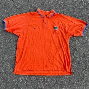 Vintage Nike‎ Florida Gators embroidered orange and blue polo Size XL